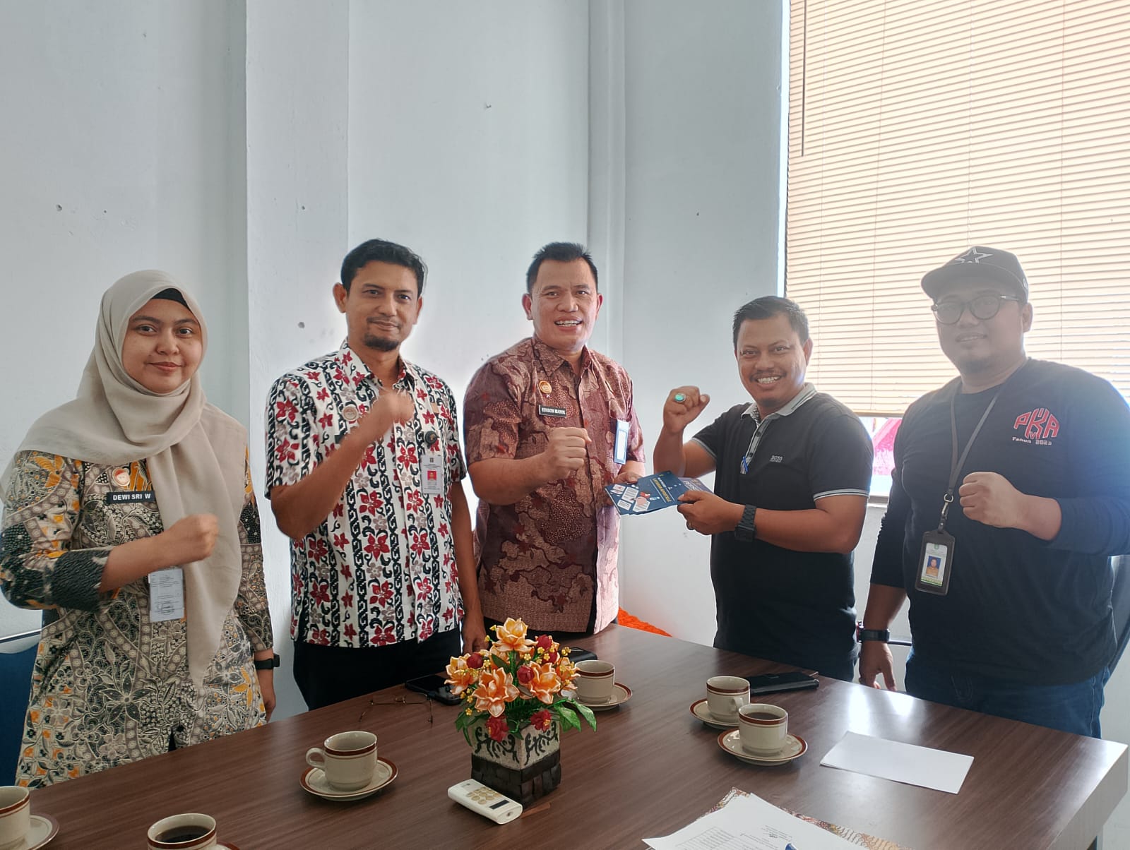 Kunjungan Kemenkumham kanwil propinsi Riau ke dinas koperasi,UKM dan perindustrian kota dumai